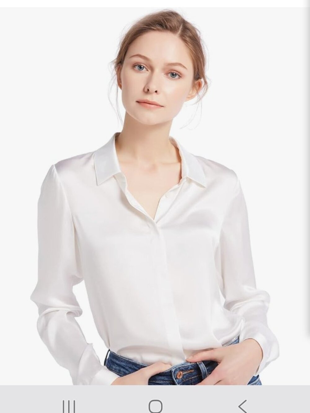 Lily Silk Brand Silk Long Sleeve Shirt Brand new Lady Small